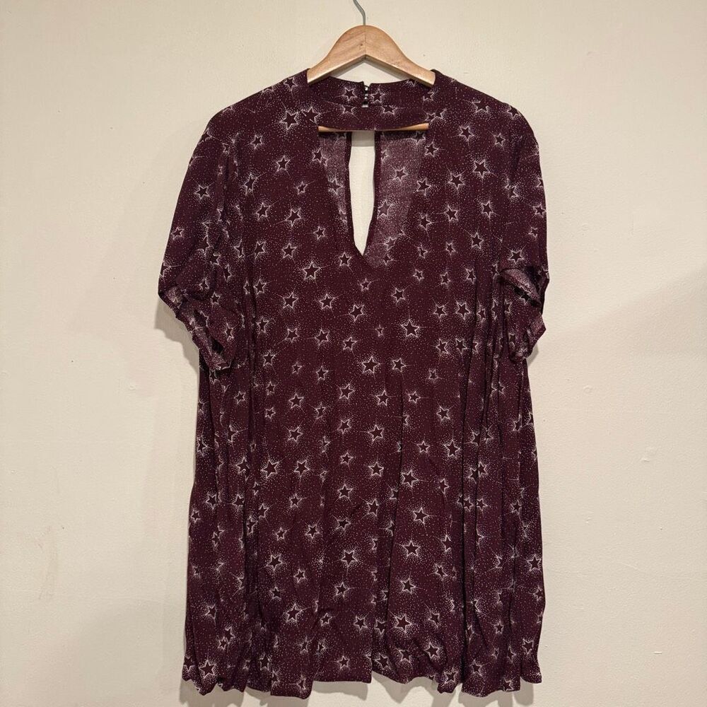 Torrid 1x Plus Size Maroon Celestial Blouse